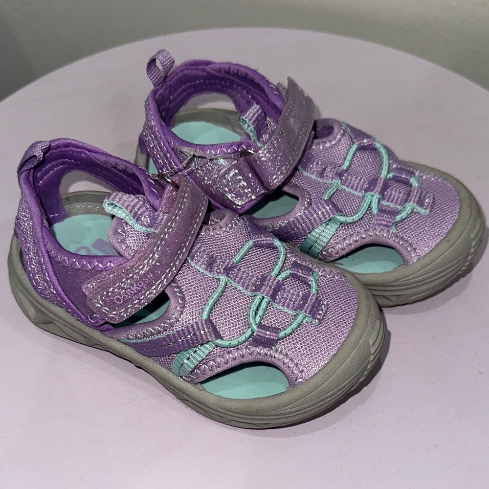 OshKosh B'gosh Purple and Teal Kids Closed-Toe Sport Sandals